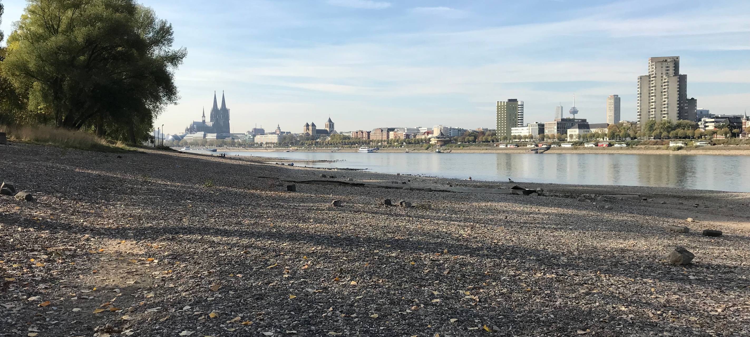 Einschränkungen für Rheinschiffe wegen Niedrigwasser