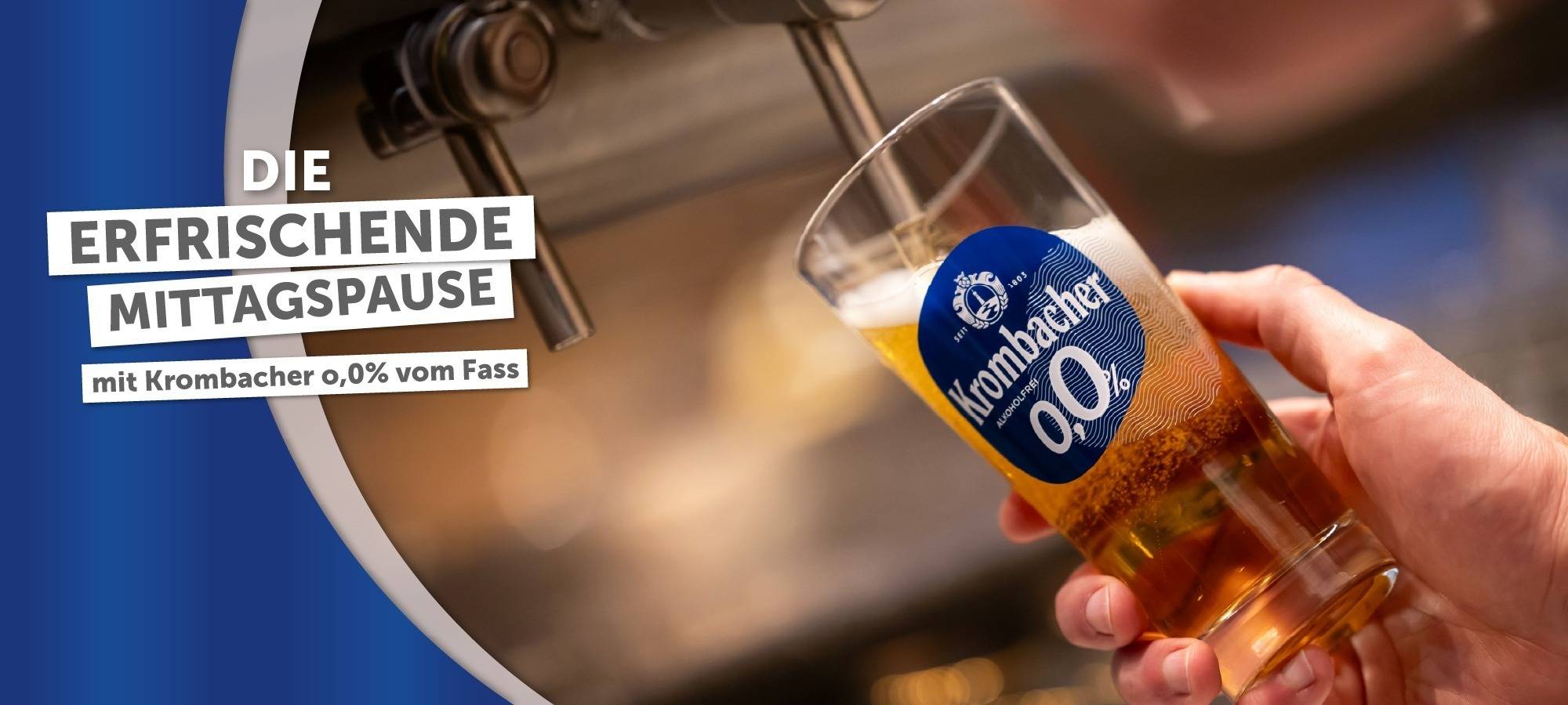 Die erfrischende Mittagspause – mit Krombacher NULL KOMMA