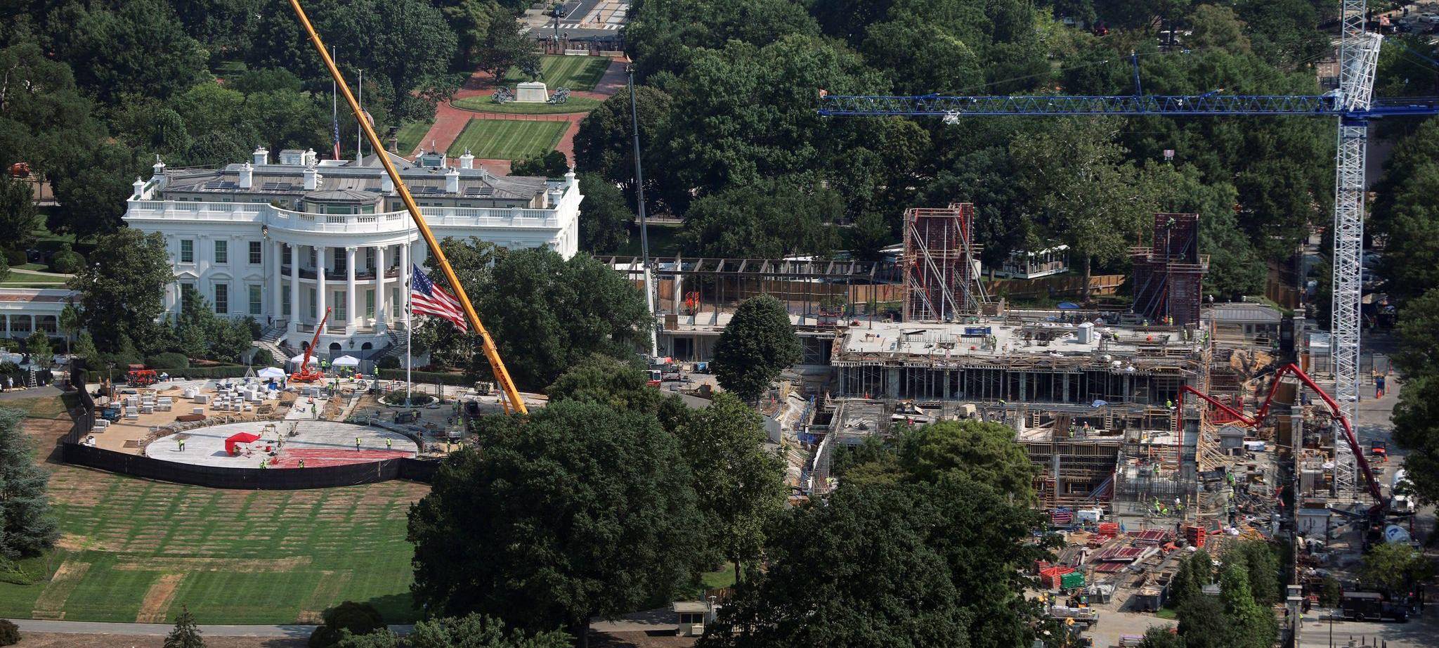 Baumaßnahmen am Weißen Haus in Washington